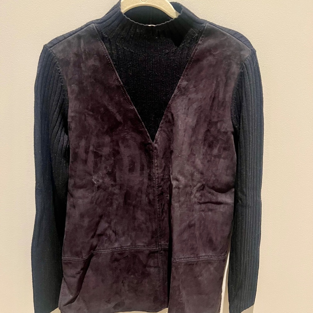Tory Burch Suede faux-vest sweater